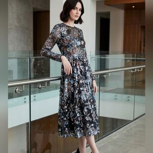 NWT Mac Duggal Sequin Floral Dress 4